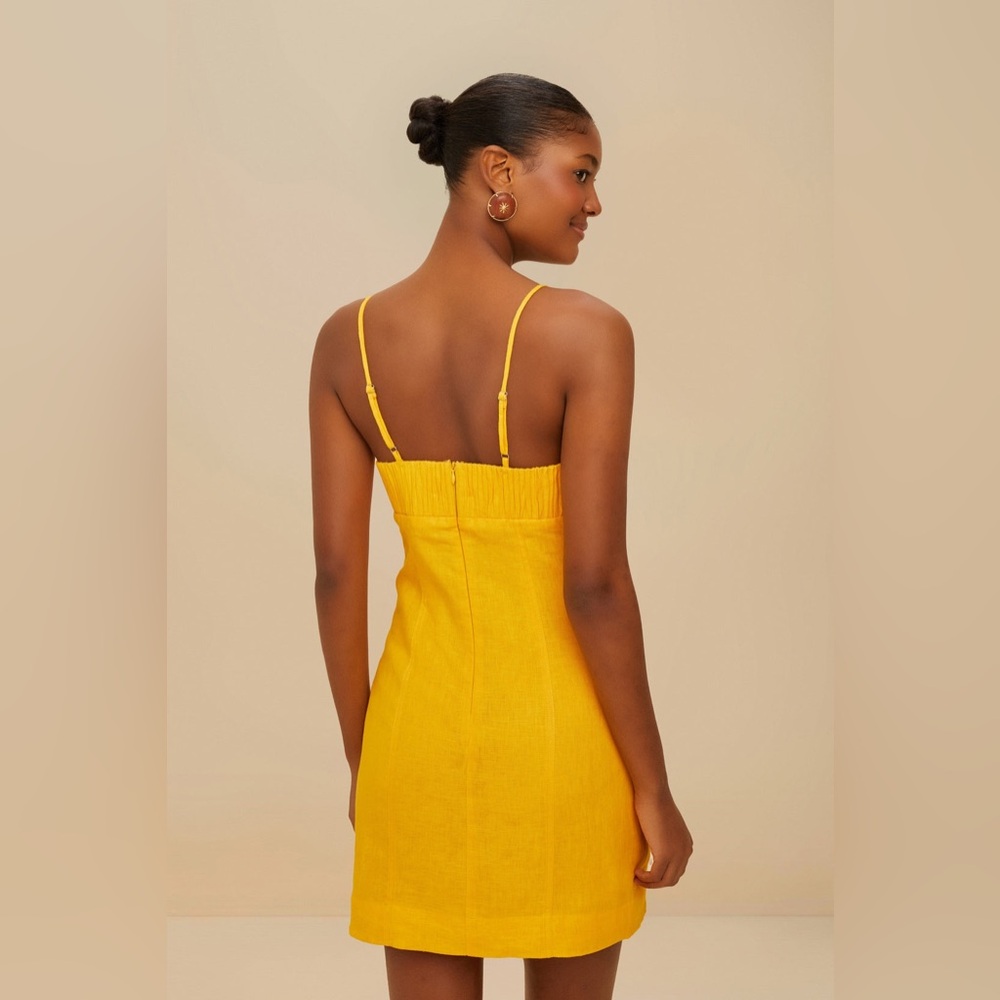FARM Rio Yellow Sunburst Mini Dress - Picture 7 of 7